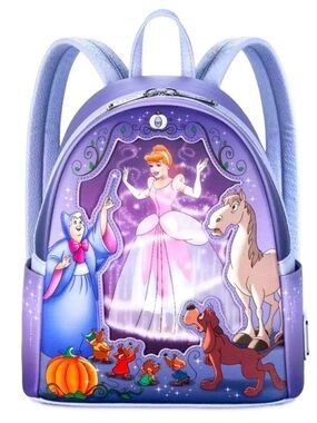 NWT Loungefly Disney Cinderella 100 decades lenticular backpack